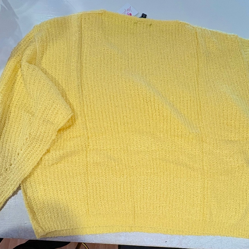 Lemon Drop V-Neck Sweater - Picture 3 of 3